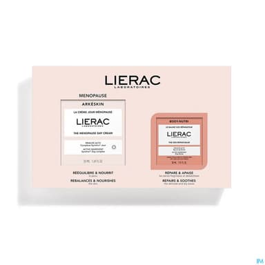 Lierac Arkeskin Coffret Menopause Et Body Nutri La Creme Jour 50ml + Le Baume Sos Reparateur 30ml