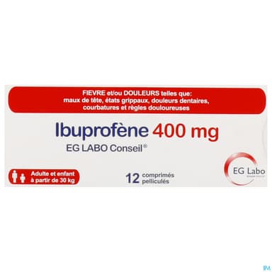 Ibuprofene Eg Labo Conseil 400mg Comprime 12