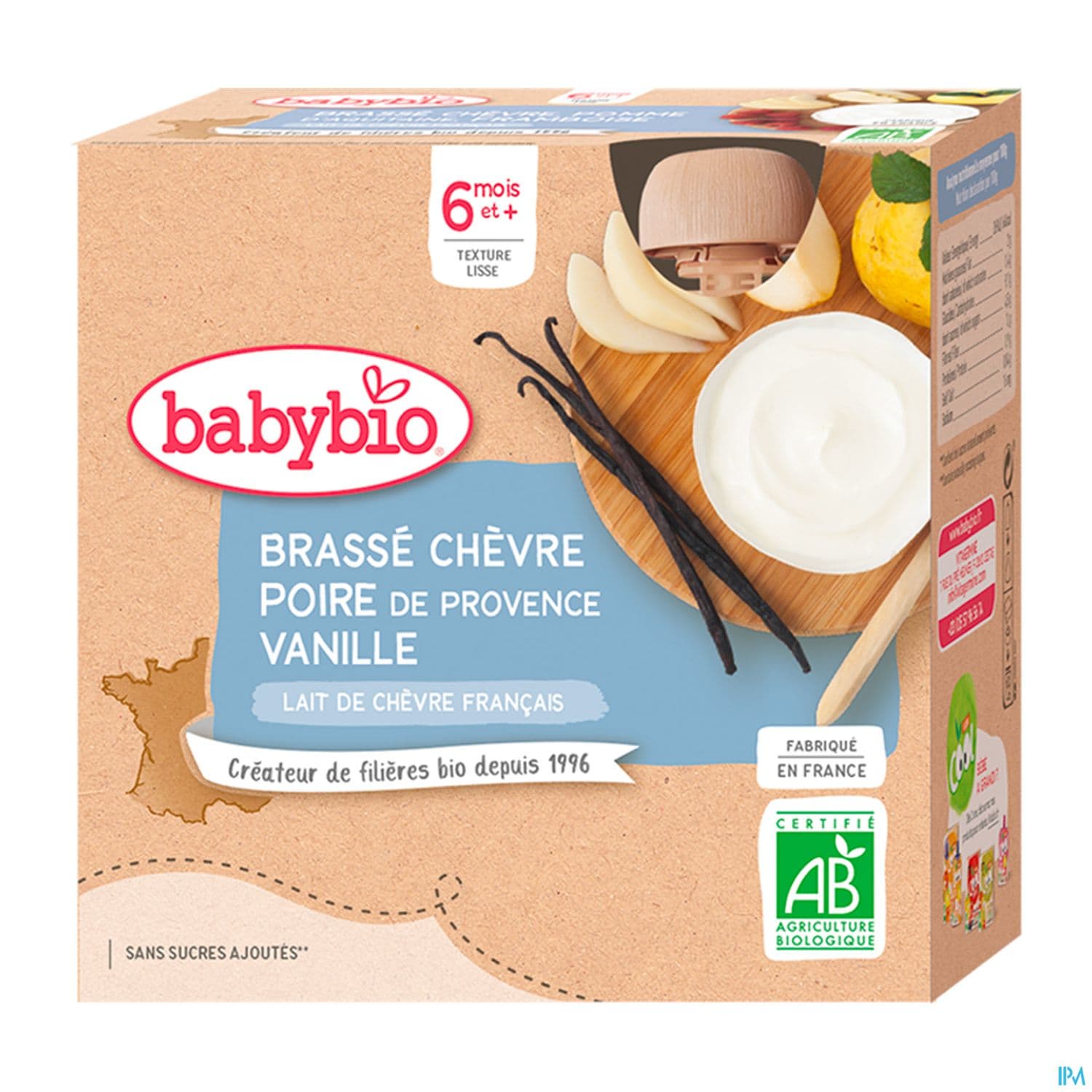BABYBIO GOURD CHEVR POIR/VAN4X85G