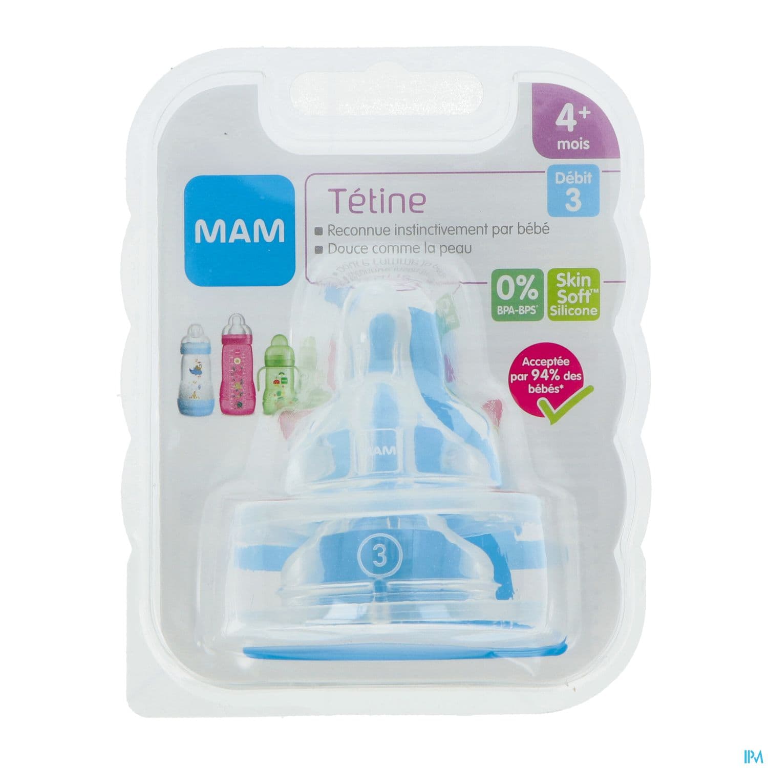 TETINE MAM SILK DEBIT 3 SILIC X2