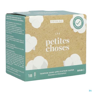Les Petites Choses Tampon Bio Sans Applicateur Flux Super 18