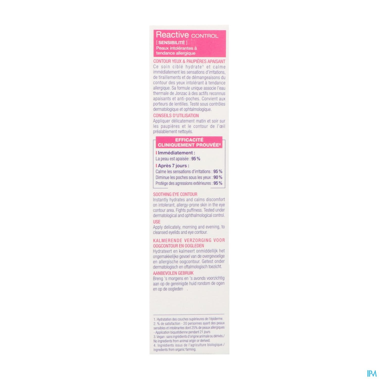 JONZAC REAC CONTROL YEUX PAUP 15ML