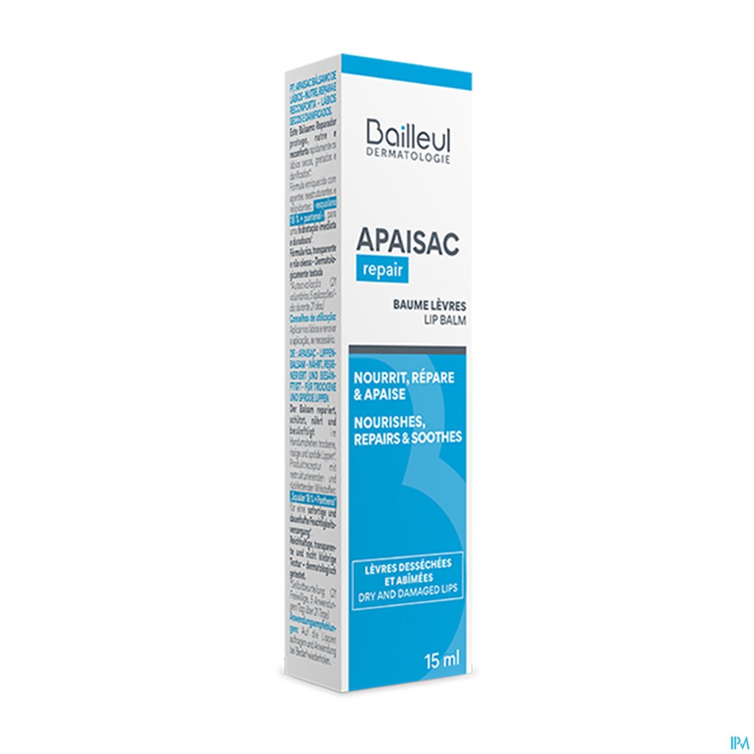 Apaisac Repair Baume Levres Tube 15ml
