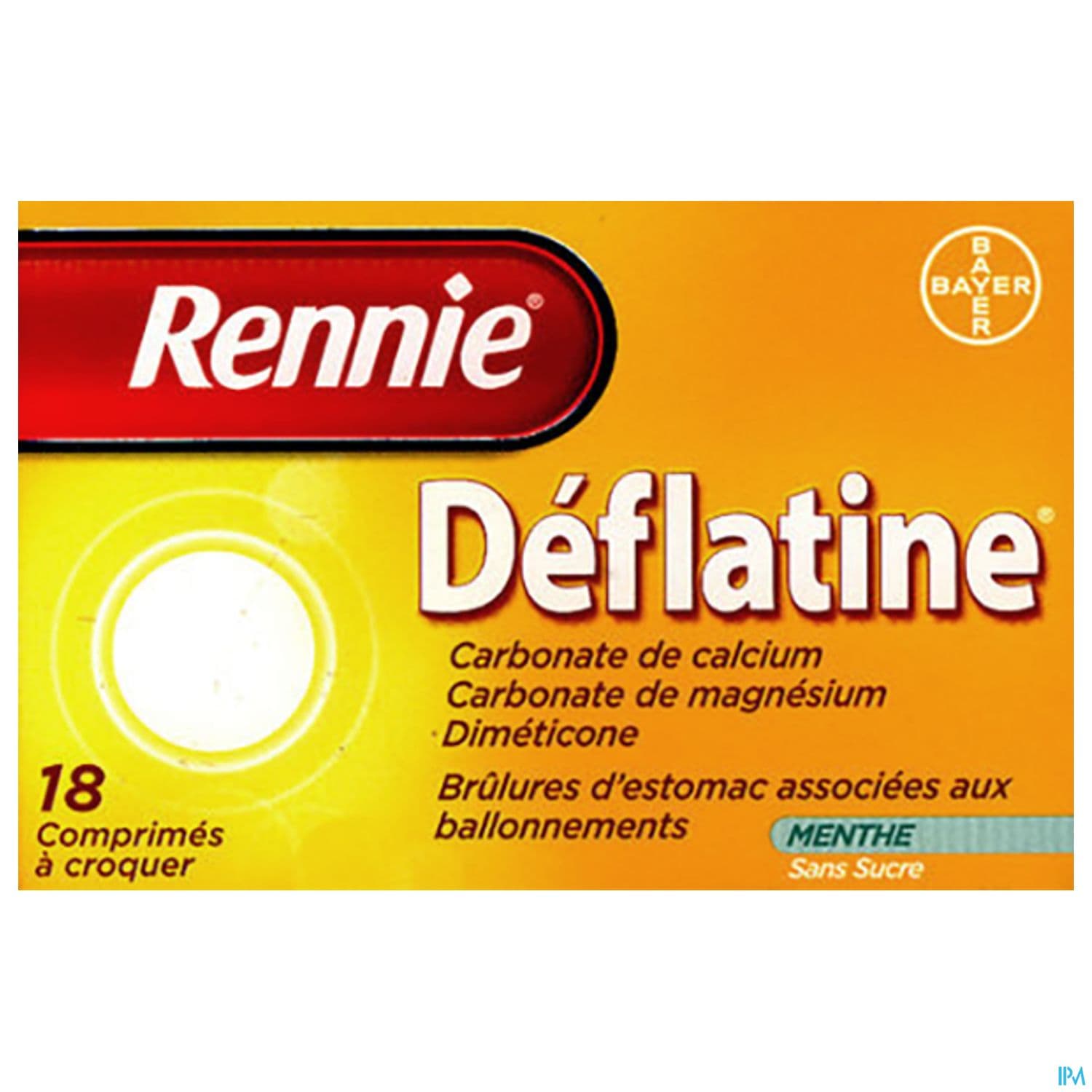 Rennie Deflatine Comprime A Croquer 18
