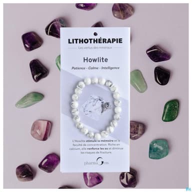 Pharmagem Bracelet Lithotherapie Howlite 8mm