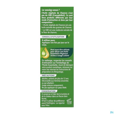 Phytosun Aroms Huile Vegetale Chanvre Bio 50ml