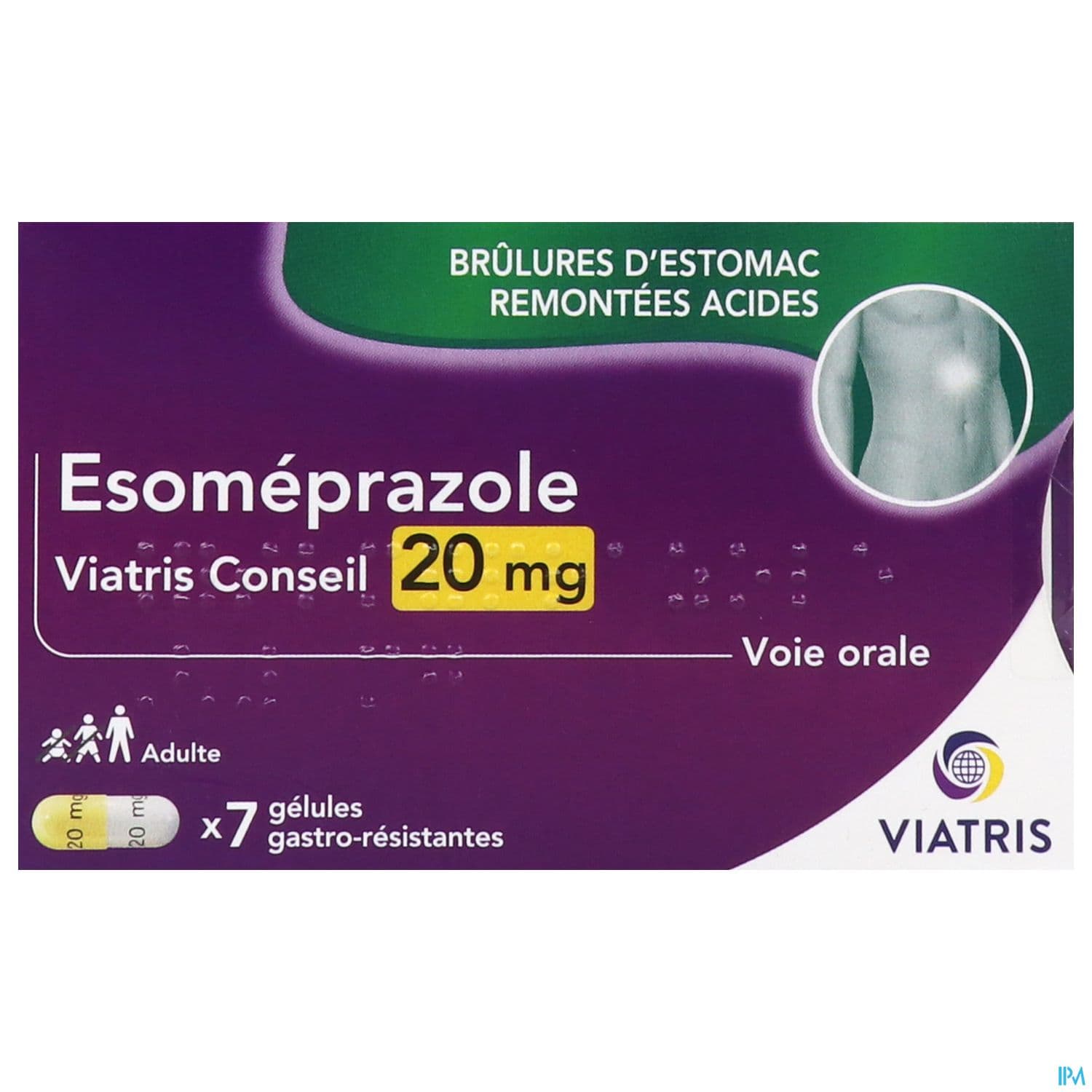 ESOMEPRAZOLE 20MG VTS CONS GEL 7