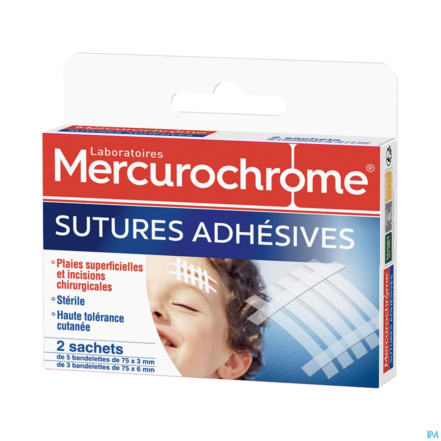 Mercurochrome Pansement Suture Adhesive X16
