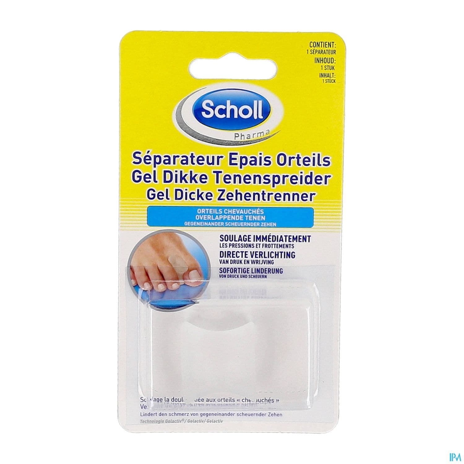 Scholl Gelactiv Separateur Orteil Epais X1
