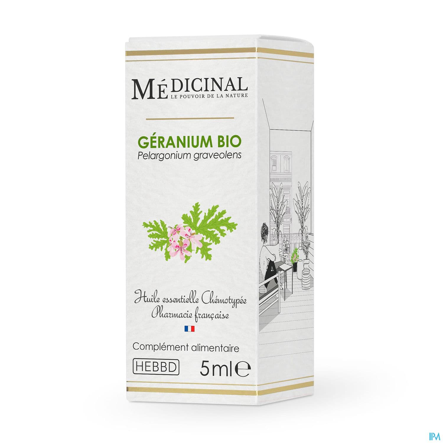 Medicinal Huile Essentielle Geranium Bio 10ml