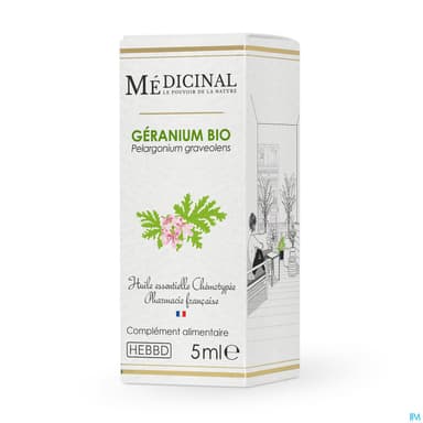 Medicinal Huile Essentielle Geranium Bio 10ml