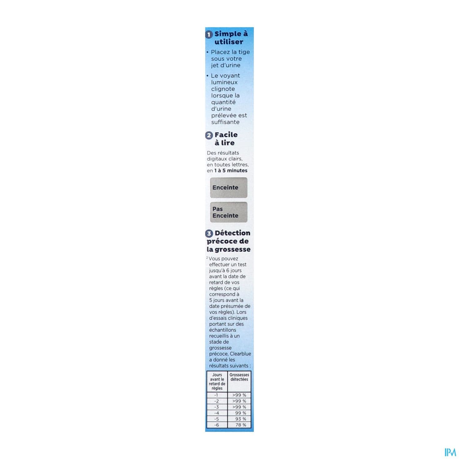 CLEARBLUE TEST GROS ULTRA PRECOCE1