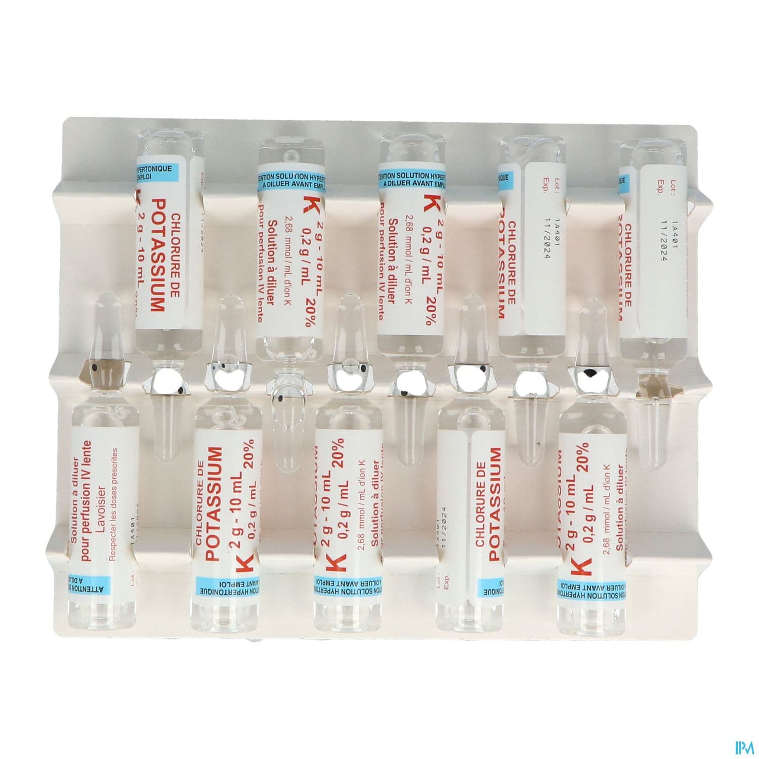Lavoisier Potassium Chlorure 20% Solution Injectable 10ml 10