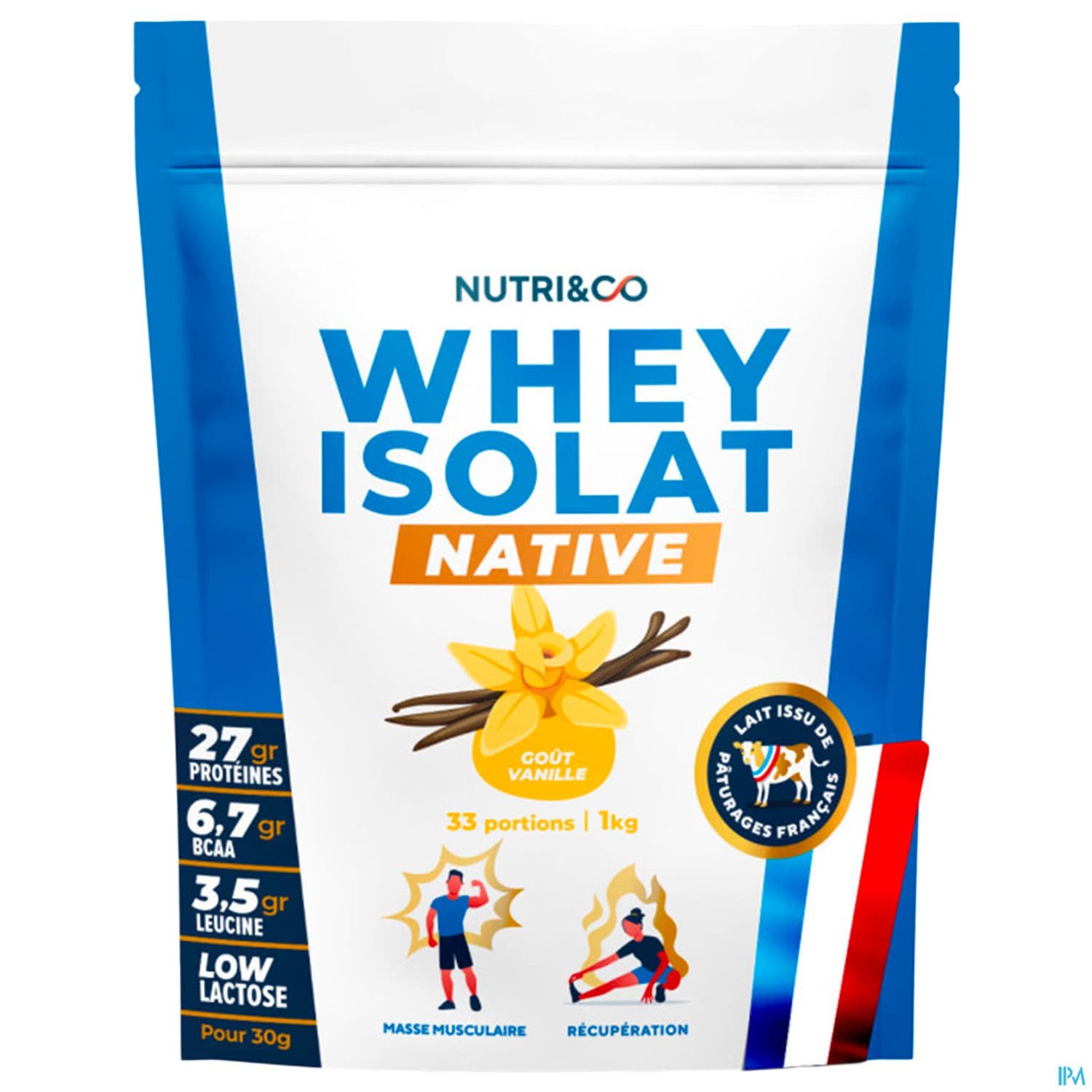 Nutri Co Whey Isolat Native Poudre Vanille 1kg