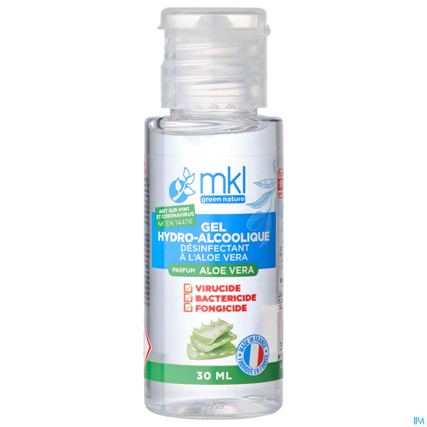 MKL GEL HYDROALCOOLIQ ALOE V 30ML