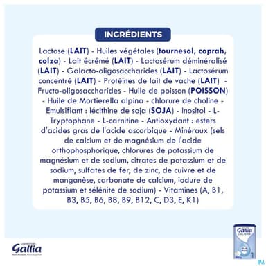 GALLIA CALISMA 1 LAIT PDR 830G