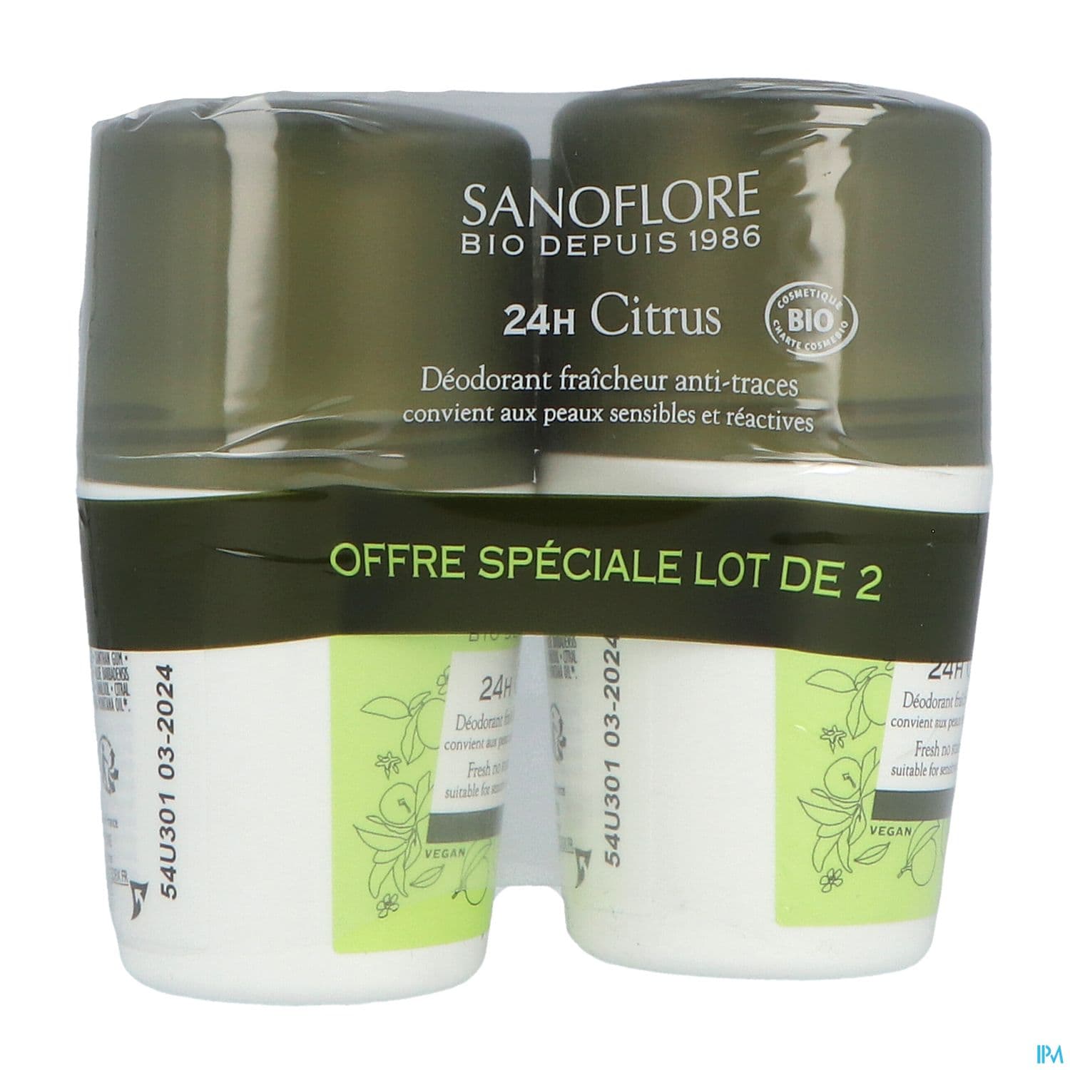 SANOFLORE DEO 24H CITRUS 50MLX2