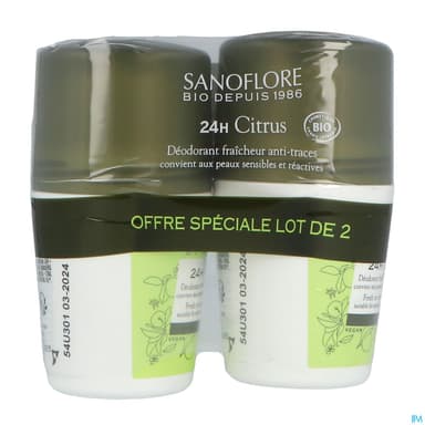 SANOFLORE DEO 24H CITRUS 50MLX2