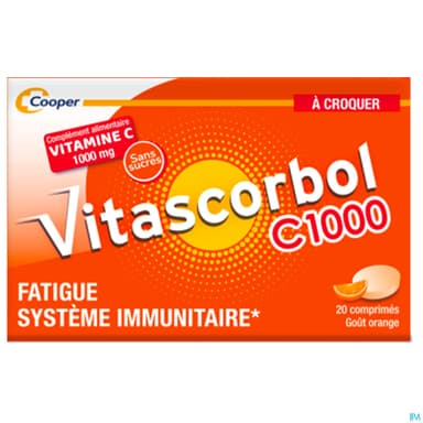 Cooper Vitascorbol C1000 Comprime A Croquer 20