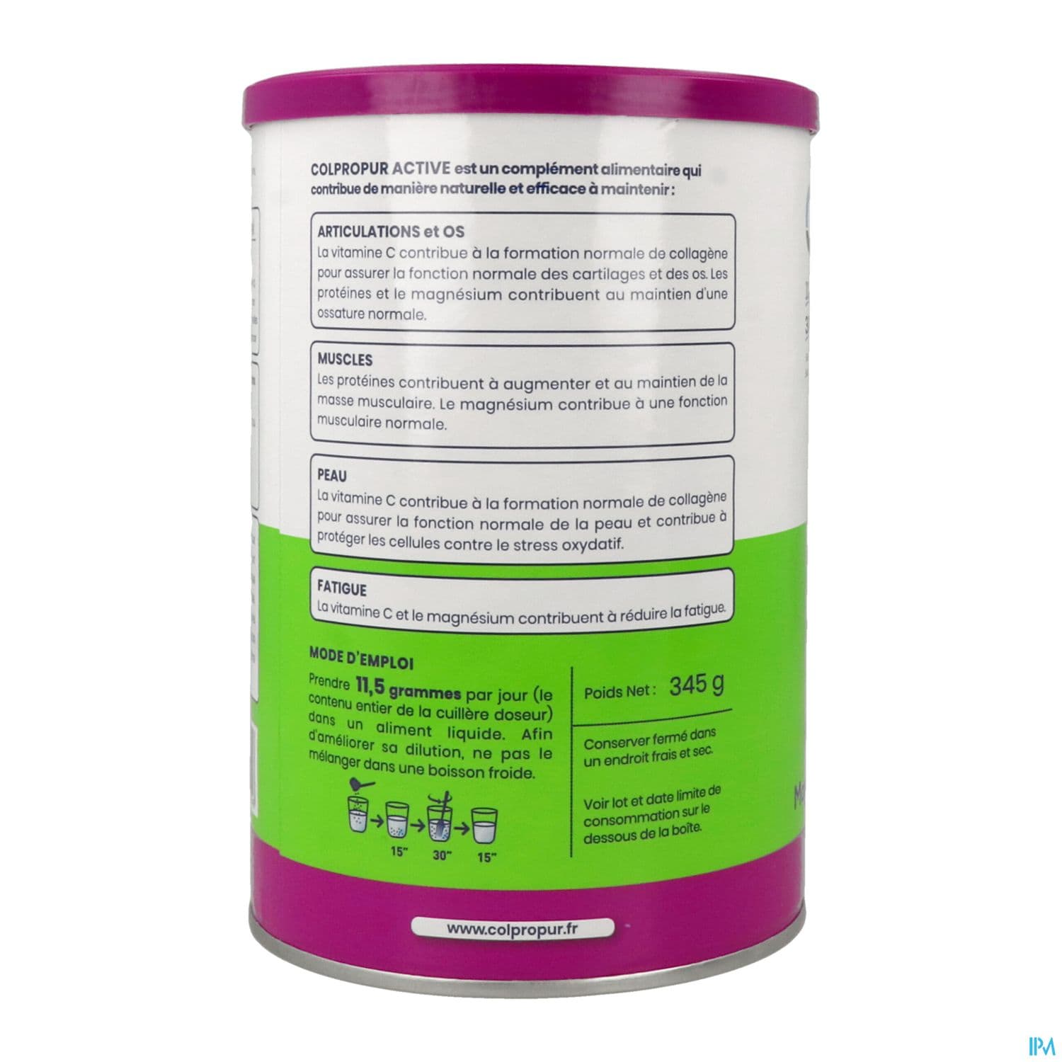 Colpropur Active Poudre Fruit Bois 345g