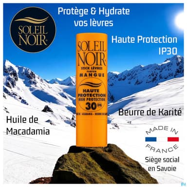 Soleil Noir Stick Levres Mangue Ip 30 4g
