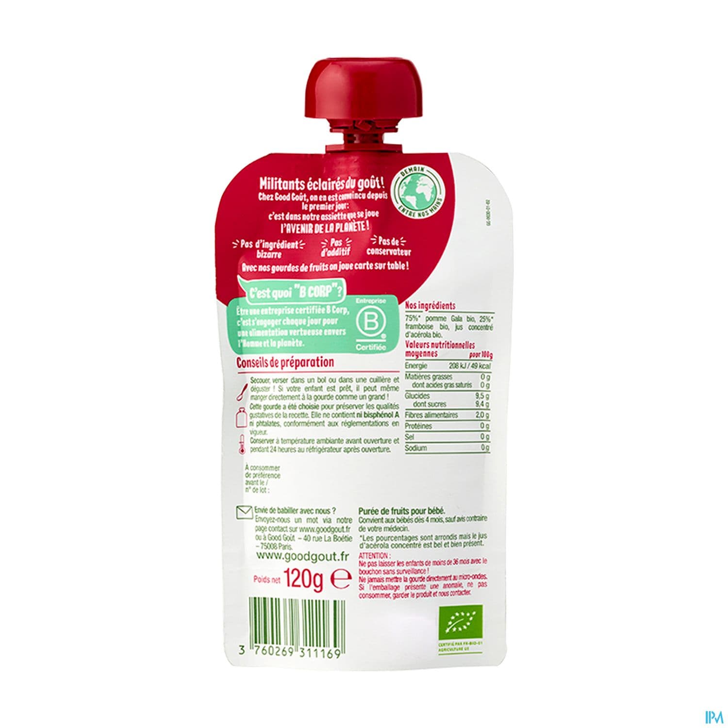 GOODGOUT FRAMBOISE 120G