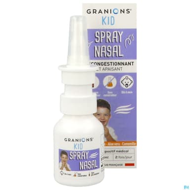 Granions Kid Spray Nasal Decongestionnant Et Apaisant 20ml