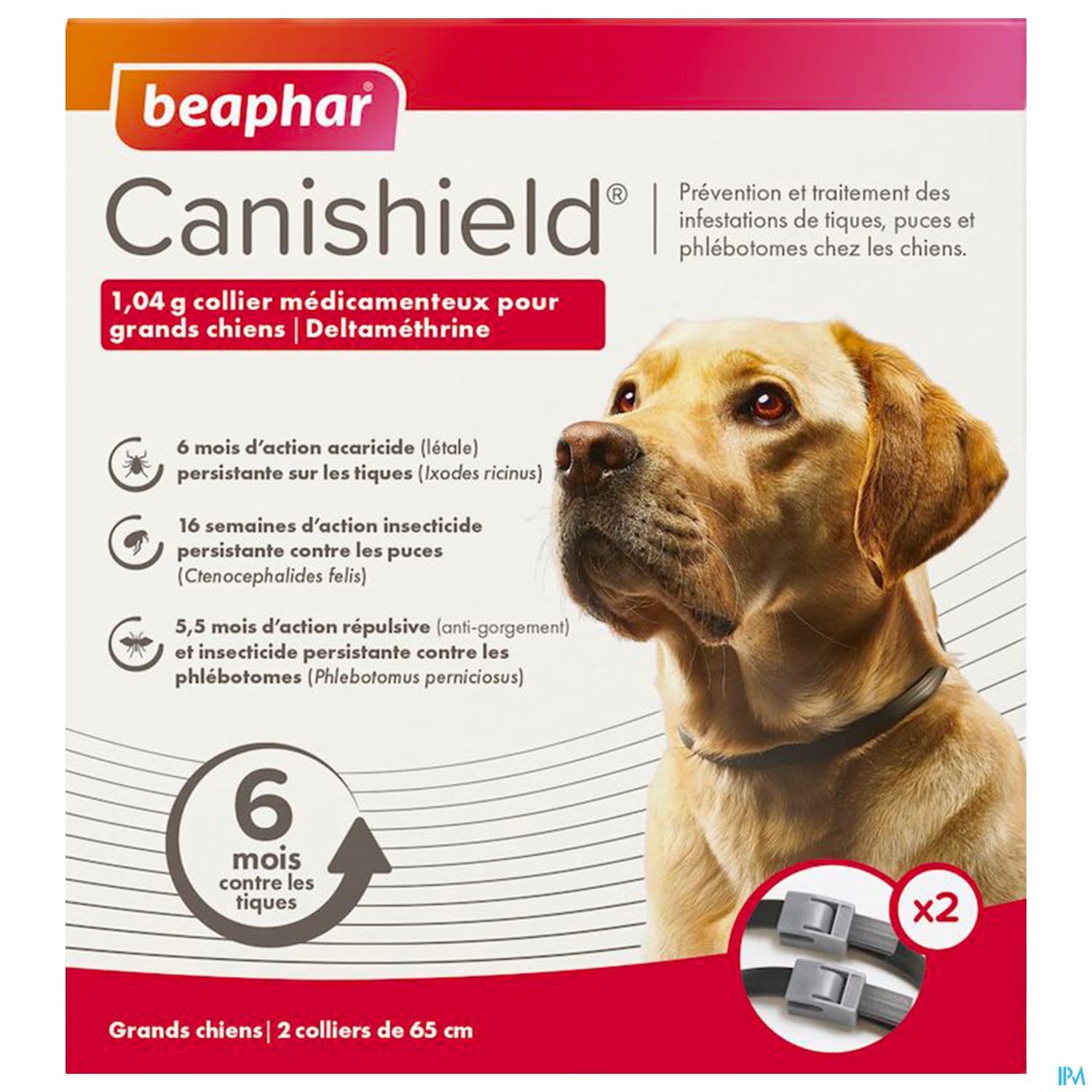 Beaphar Canishield Collier Antipuce Grand Chien X2
