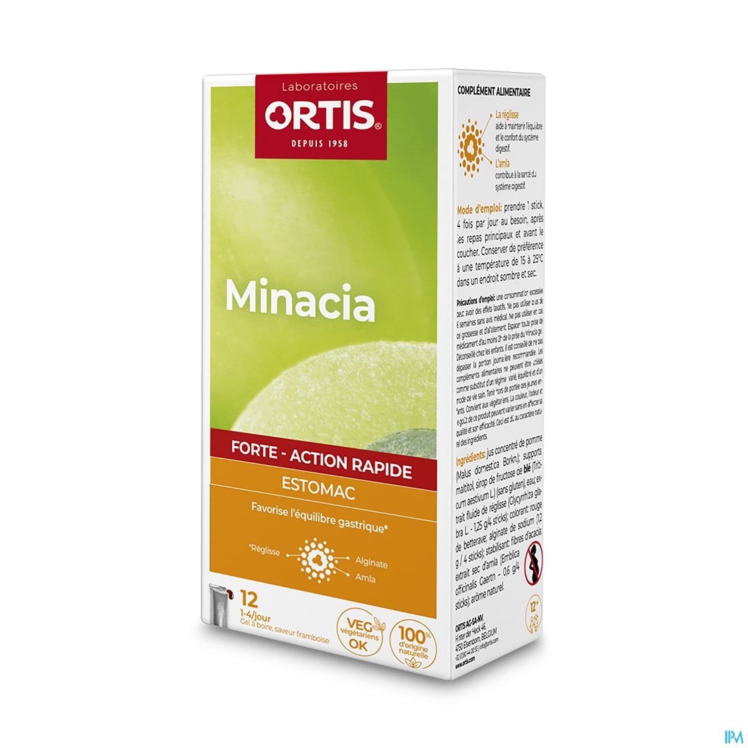 MINACIA FORTE ORTIS GEL UNIDOSE 12