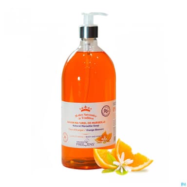 Freesens Savon Naturel De Marseille Fleur Oranger 1l