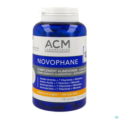 Acm Novophane Gelule Cheveux Et Ongles Pilulier 180