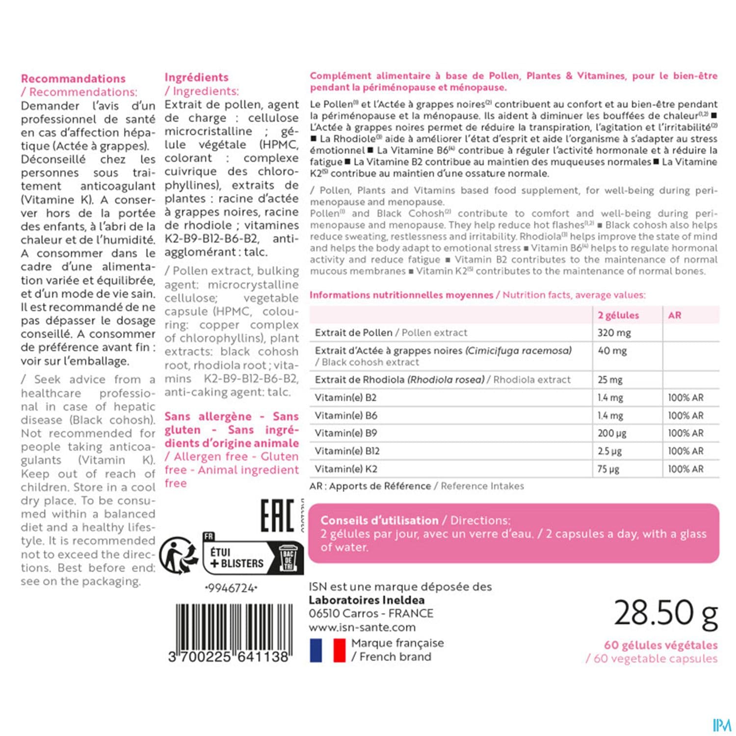 ISN MENOGYNE PERIMENO/MENOP GELU60