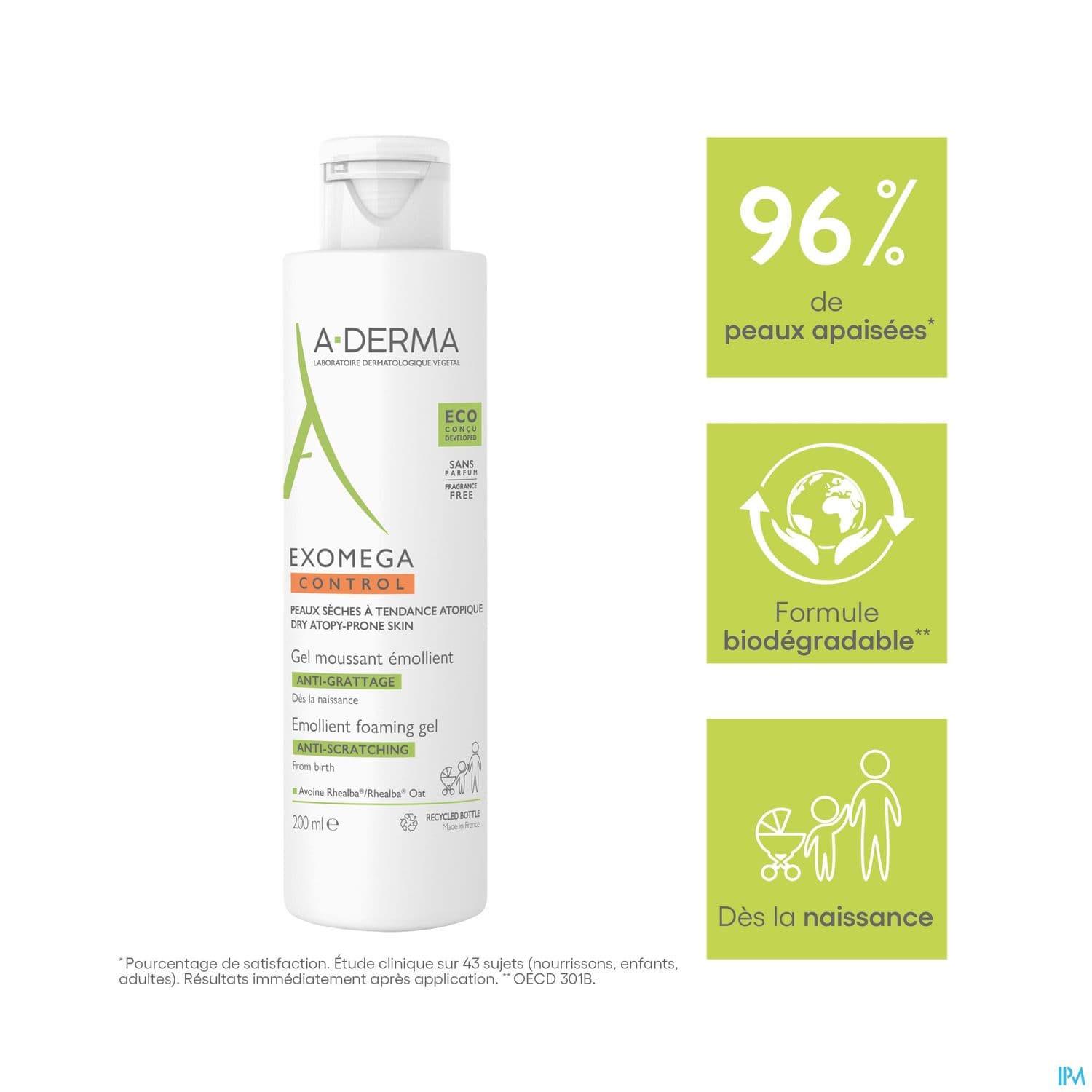 A-DERMA EXOMEGA CONT MOUS 200ML