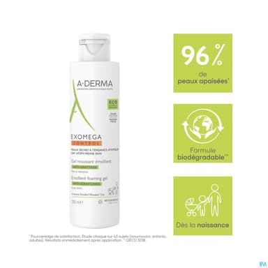 A-DERMA EXOMEGA CONT MOUS 200ML