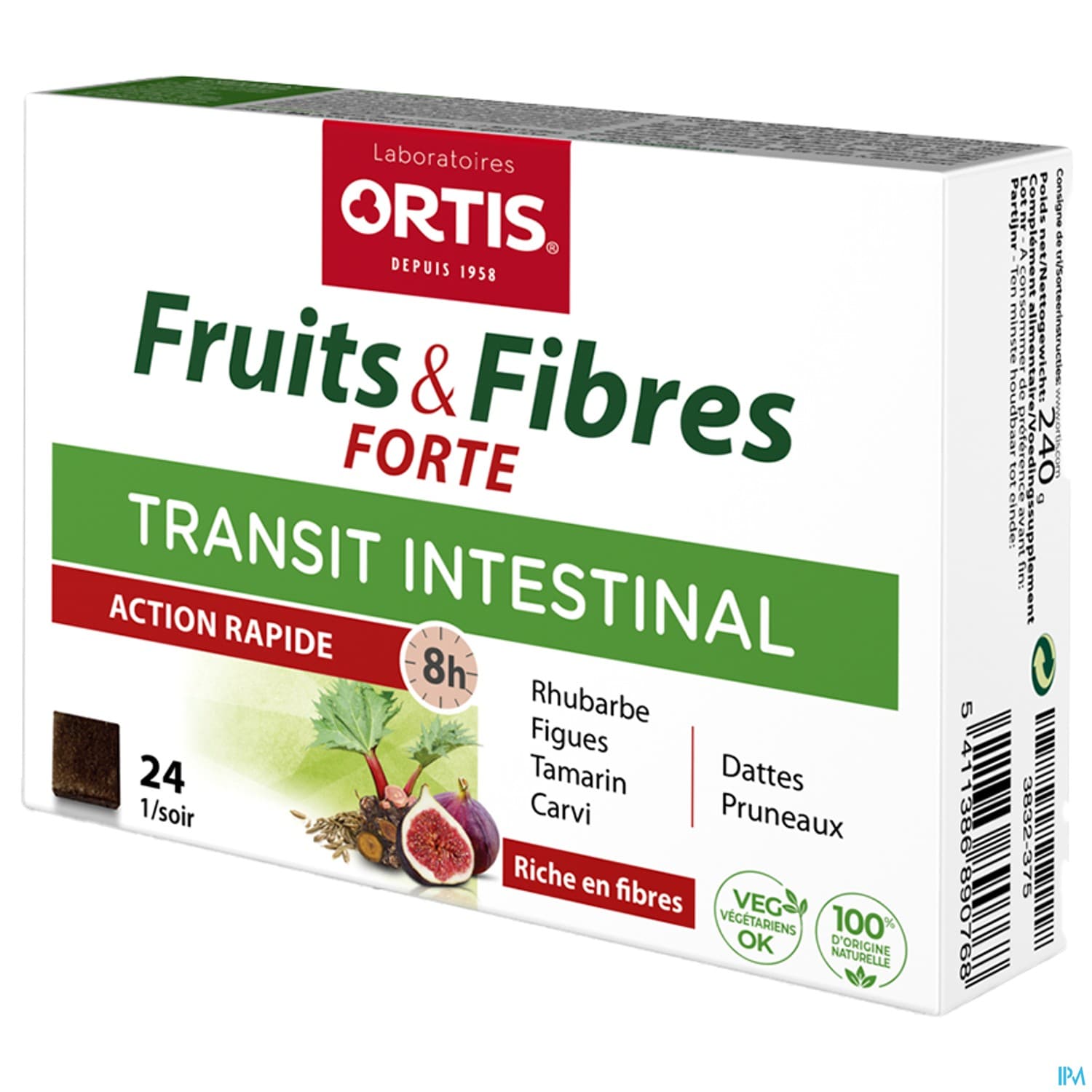 Ortis Fruits & Fibres Forte Cubes 24
