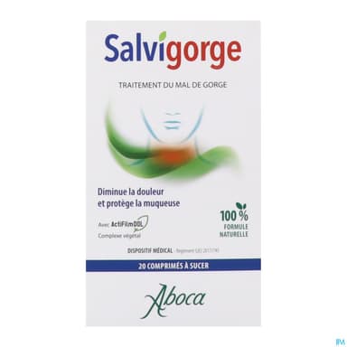 Aboca Salvigorge Comprime A Sucer Dispositif Medical Pour Le Mal De Gorge 20
