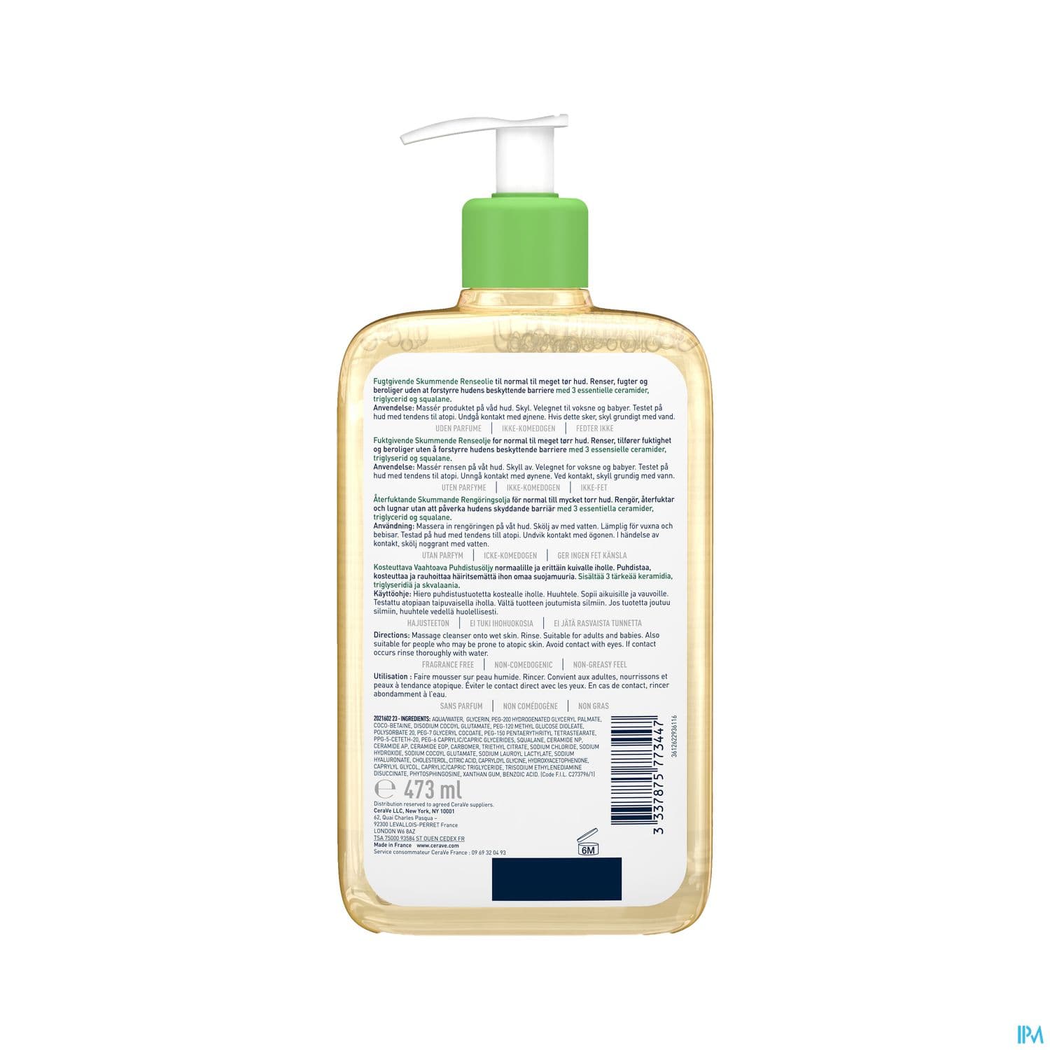 CERAVE HUILE LAVANTE 473ML