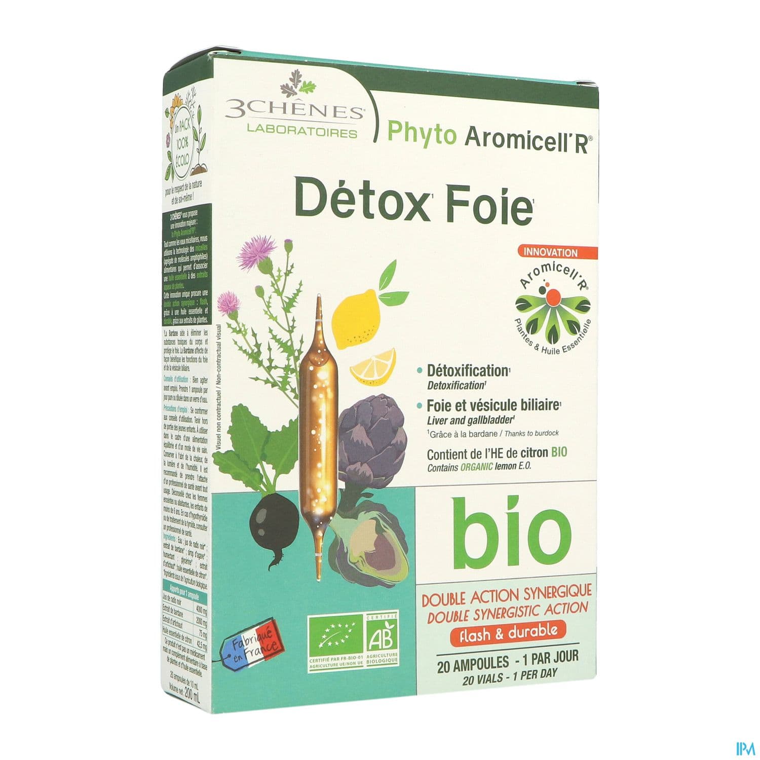 3 CHENES PHYTOAROMICEL DETOX AMP20