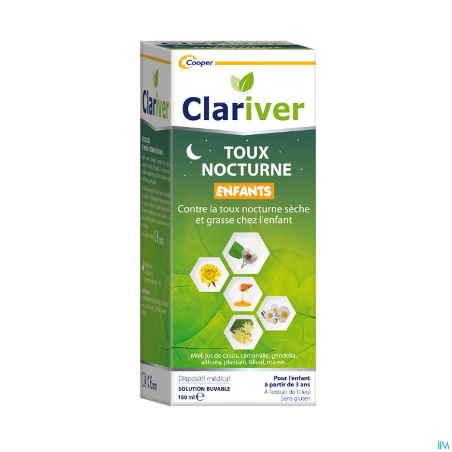 Cooper Clariver Toux Nocturne Enfant Sirop 150ml