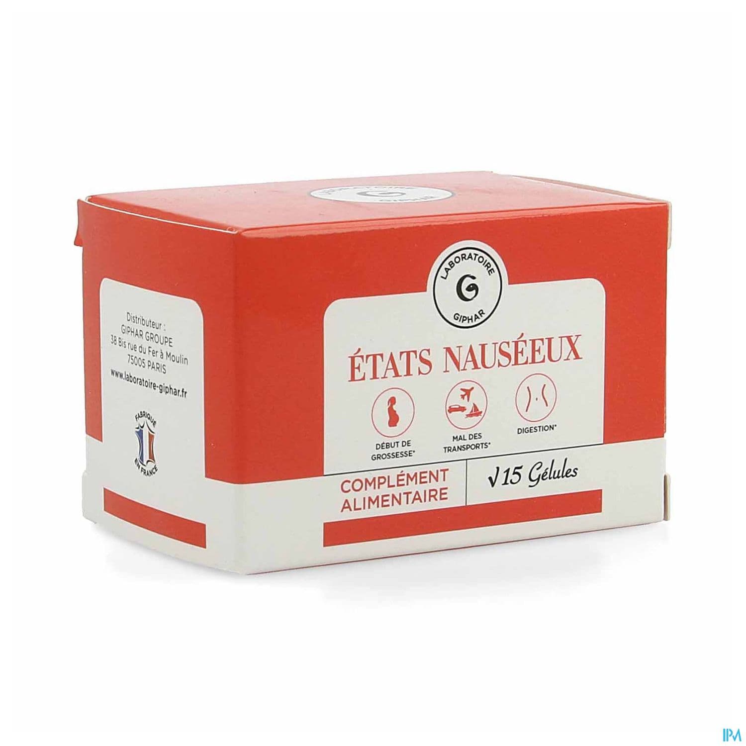 GIPHAR ETAT NAUSEEUX GELULE 15