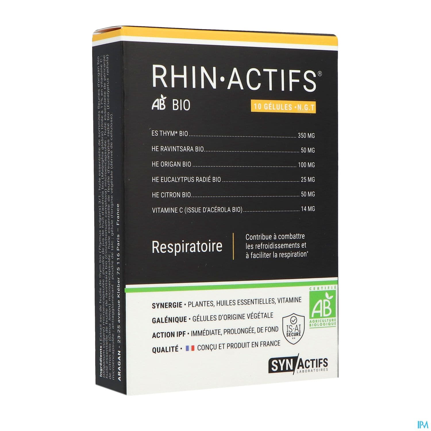 Synactifs Rhin Actifs Bio Gelule 10
