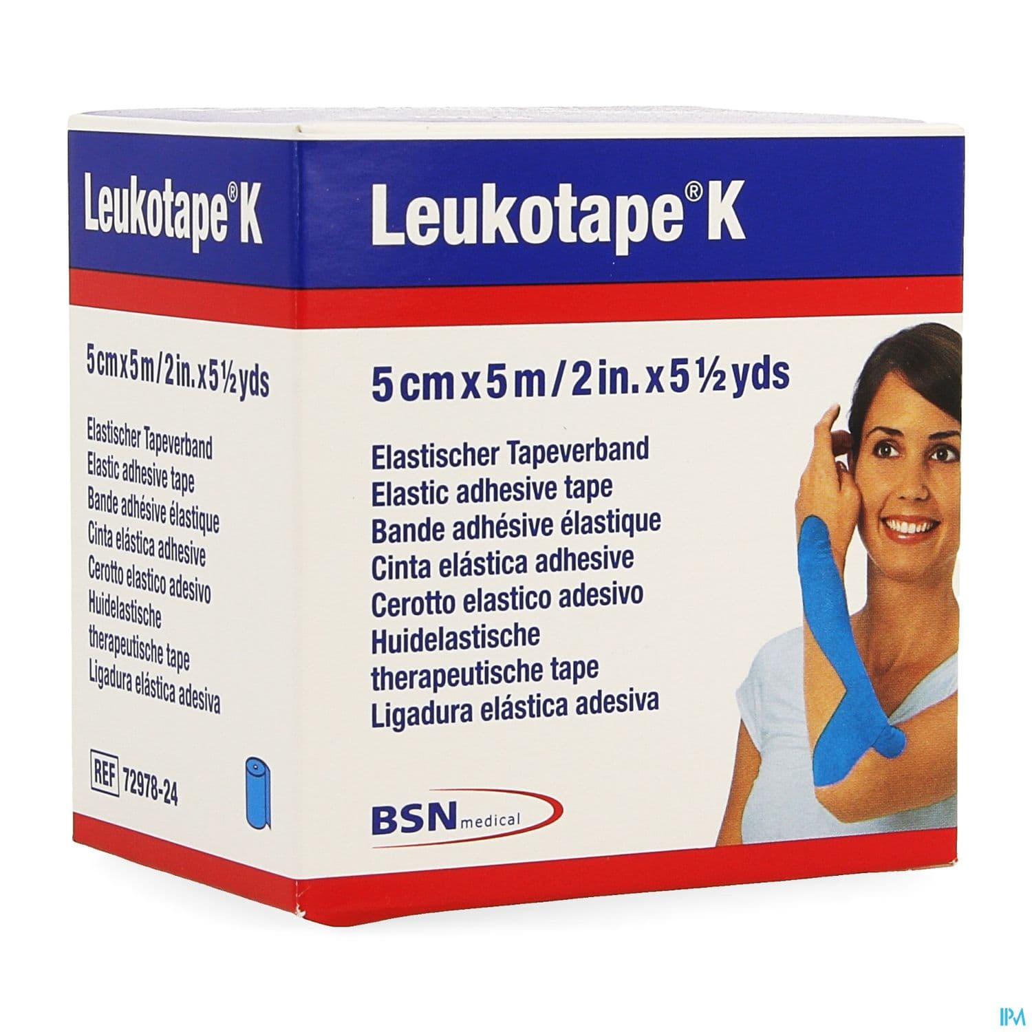 BDE LEUKOTAPE K BLEUCIEL 5CMX5M — Pharmacie Européenne 24/24 de la place de clichy