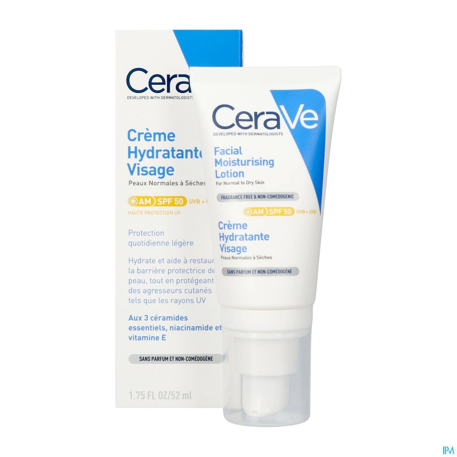 CERAVE CR HYDR VIS SPF50 JOUR 52ML
