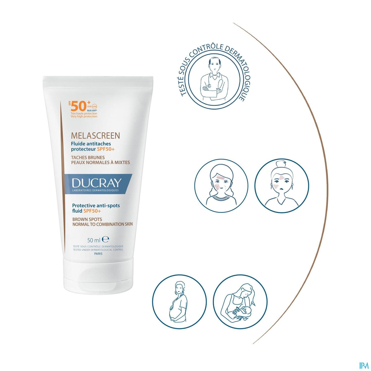 Ducray Melascreen Uv Fluide Antitaches Spf50+ 50ml