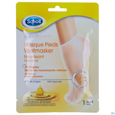 Scholl Masque Chaussette Pieds Huile Argan X2