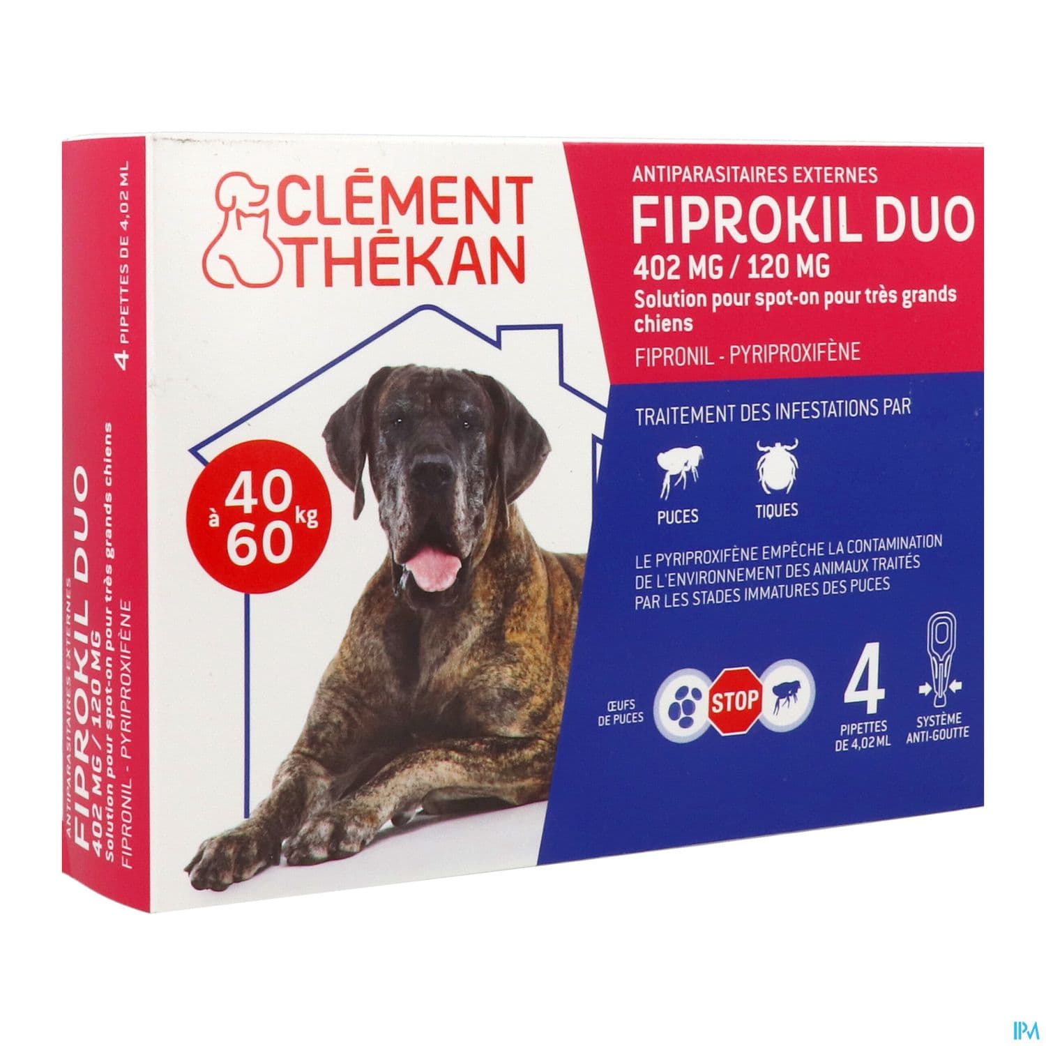 CLEM/THEK FIPROKIL DUO CHIEN 40-60