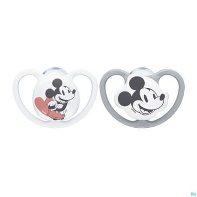 Nuk Sucette Silicone Space 0/6m Mickey X2