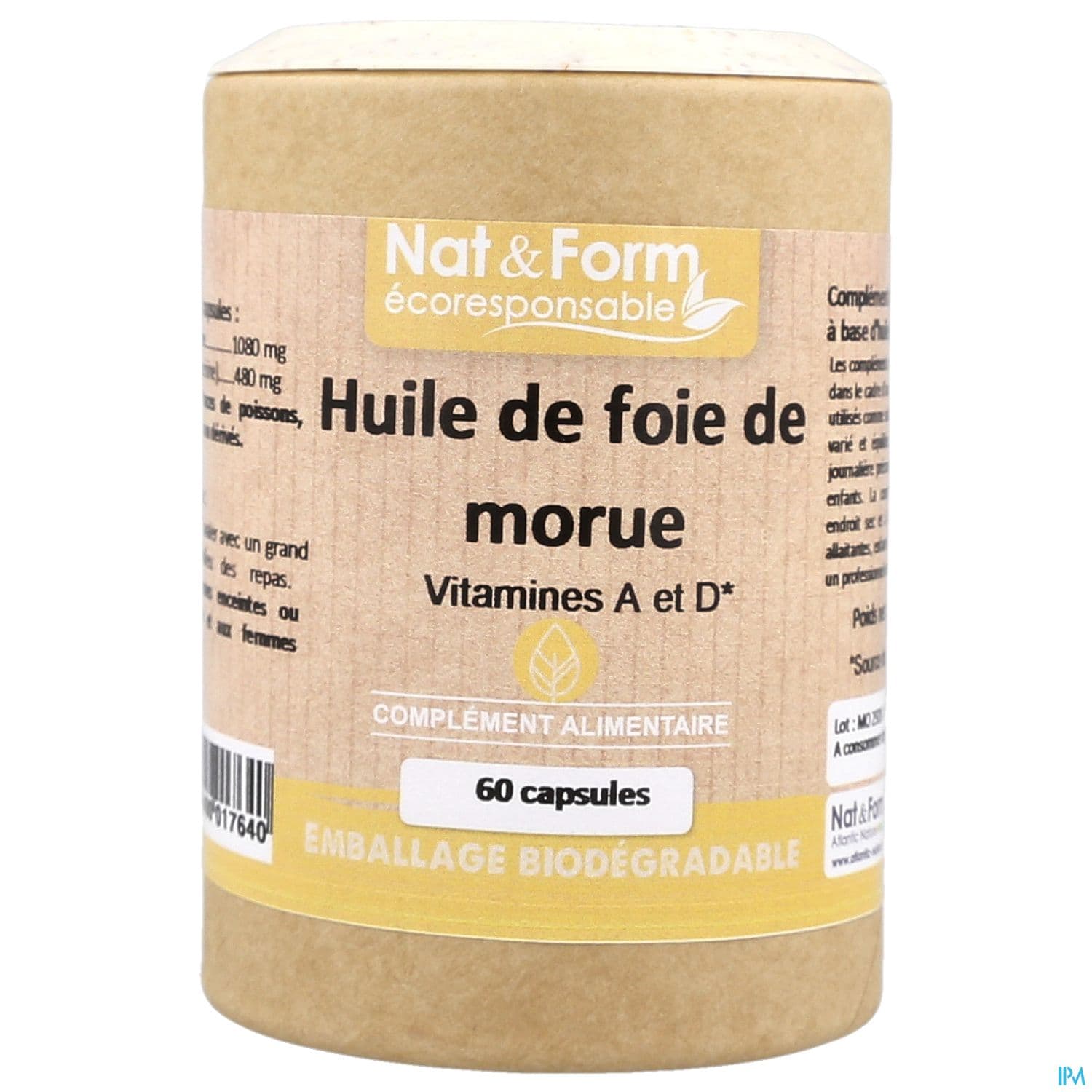 Nat Et Form Ecoresponsable Huile De Foie De Morue Capsule 60