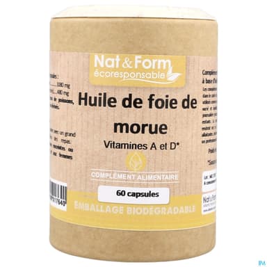 Nat Et Form Ecoresponsable Huile De Foie De Morue Capsule 60