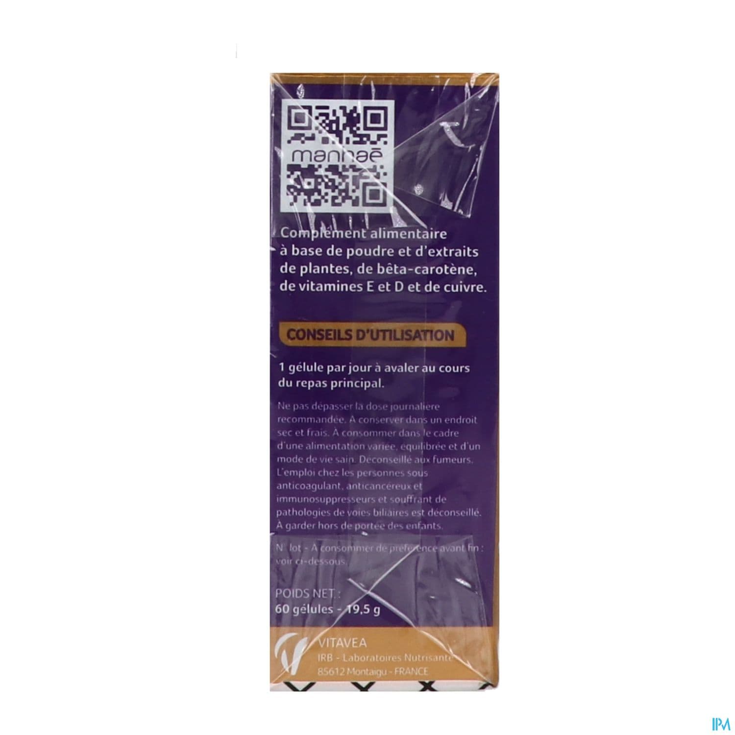 Vitavea Manhae Autobronzant Gelule 60 X2